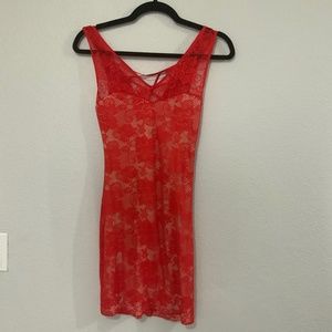 Bebe red lace dress